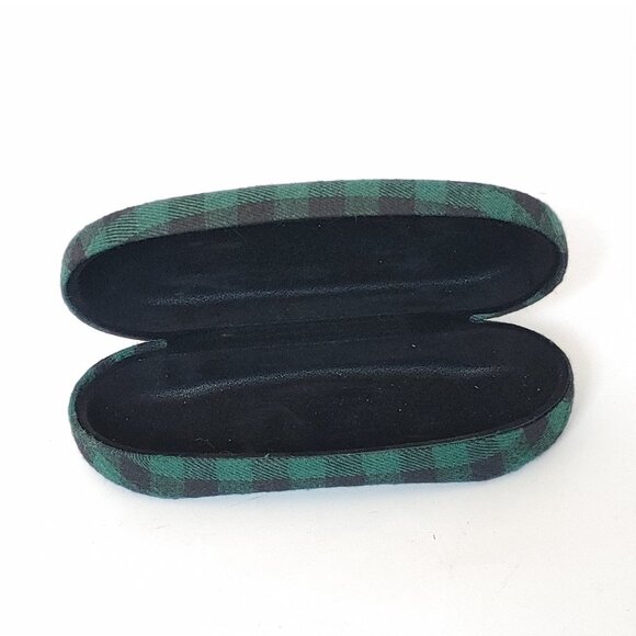 BEAVER CANOE Eye Glasses Storage Case PLAID Buffalo Plaid ROOTS CANADA GREEN - Picture 2 of 5